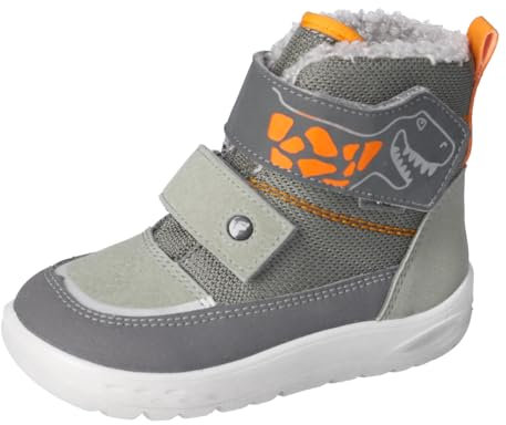 RICOSTA Jungen Winterstiefel YUTU, Kinder Boots, Weite: Weit, lose Einlage, Sympatex, Barfuß-Schuh, gefüttert, eukalyptus/Timo (530), 24 EU