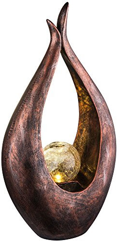 GLOBO LED Solar Außen Deko Leuchte Glas Kugel Steh Leuchte Garten Dekoration bronze Lampe Rasen Weg Beleuchtung