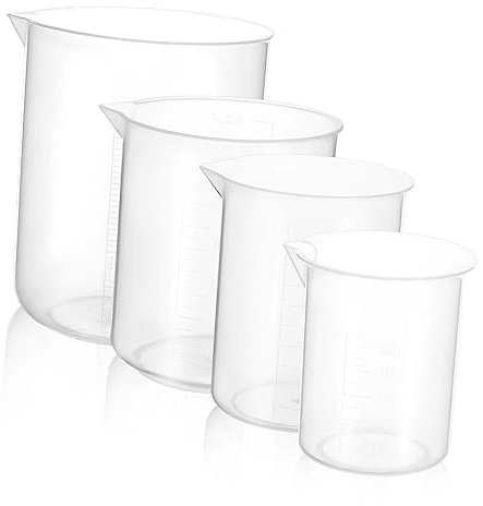 CIYODO Misurini in Plastica Trasparente 50 Ml 250 Ml Misuratore Liquidi Misurini Da Laboratorio Brocche Graduate Brocche Graduate in Plastica