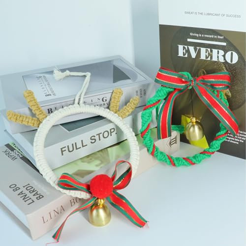 ENUOLI Weihnachts-Windspiel, nordische Holzornamente zum Aufhängen an die Wand, handgefertigter Anhänger, hölzernes Windspiel für den Innenbereich, für Weihnachtsdekoration (Green-Beige)