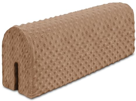 Bettkantenschutz für Kinderbetten 70 cm - Schutz für Bettrahmen Baby Bett rausfallschutz für boxspringbett bettgitter mit Bezug Kantenschutz Kinder Babybett Beige