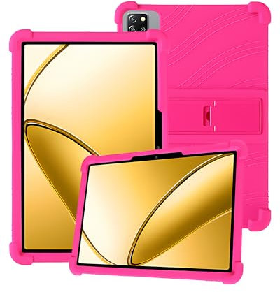 Case for Blackview 2025 Newest 10 Inch Tab60 WIFI / Tab60 Pro Android 14 Tablet with Full Coverage, Shockproof, Anti-scratch, Adjustable Stand, Kids Friendly Soft Silicone Cover,Rose