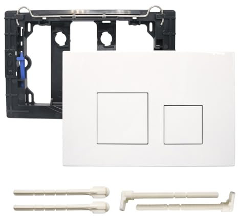 Drückerplatte Revisionsplatte für Geberit, Betätigungsplatte für Geberit sigma01 sigma10 sigma20 sigma21 sigma30 sigma50 sigma60, Betätigungsplatte für WC Element (Weiß)