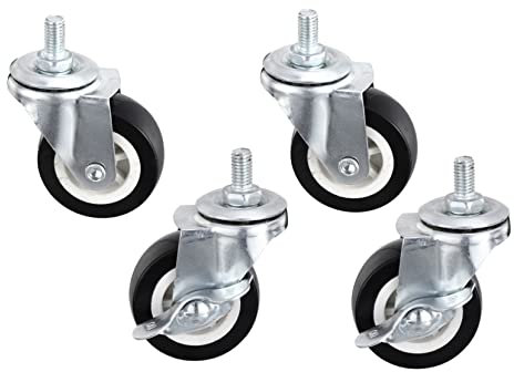 TOPBATHY 4stücke Schwenkbare Möbelrollen Schwerlast-lenkrollen Mit Bremsen Für Carts Und Möbel Leise Und Robust Für Transport Von Schweren Gegenständen