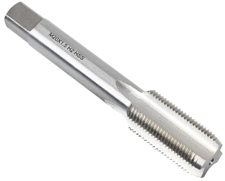 Maschinengewindebohrer HSS Gewindeschneider Gerade Nut Universal Gewindebohrer für Gewindeschneidmaschine Durchgangslöcher(M20x1.5mm)