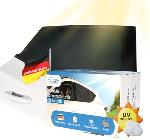ERJOBA Sonnenschutz Auto Baby – 2er Set Universal Fensterabdeckung mit UV-Schutz für hintere Autotür, atmungsaktives Mesh-Netz für Kinder, Babys & Haustiere