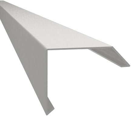 Dachrandprofil ISOS - Ortgangblech Silber RAL 9006 für Dachabschluss - Aluminium, stranggepresst, 1,5mm Materialstärke (Silber, Länge 195cm)