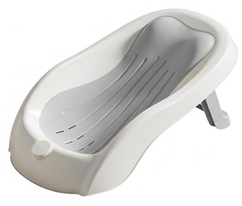 Bañera para lavabo de bebé, soporte de baño para bebé, asiento infantil multifuncional y antideslizante para recién nacidos, bañera gris para lavabo o, diseño plegable