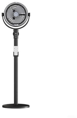 Ventilateur brumisateur d'extérieur avec quatre réglages de vitesse et télécommande pour patio, jardin, terrasse, refroidissement, couleur noire, grande taille (noir)