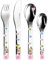 Kinderbesteck Prinzessin Nelia MIT Gravur (z.B. Namen) 4tlg. von Puresigns inkl. Namensgravur auf der Rückseite, Taufgeschenke für Mädchen Geschenk zur Taufe