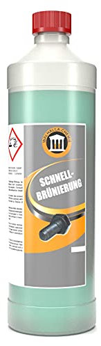 Walhalla-Chemie Schnellbrünierung (250 mL) - Kaltbrünierung Brünierung - Selber brünieren – Brüniermittel für Eisen & Stahl + Schwärzen von Zink