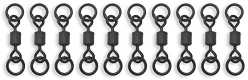 Bank Tackle Chod Swivels Double Ring Helicopter Rig Swivels Size 8 and 11 (Size 8 Chod Swivel, x 10 Pack)
