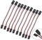 Yiqigou 10 stück 50cm JR Servo Verlängerungskabel 3 Pin Männlich zu Weiblich JR Stecker Anschluss Kabel