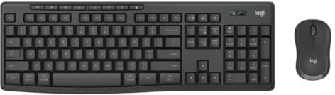 Logitech MK370 Combo for Business, Full-Size Wireless Keyboard and Wireless Mouse, Secure Logi Bolt USB receiver, Bluetooth, Globally Certified Windows/Mac/Chrome, Linux, QWERTY UK English - Graphite