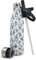 NERTHUS FIH 570 Termo doble pared para frios y calientes Diseño Flores Azul de Acero Inoxidable con Tapon Pajita, 500 ml
