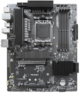 QWEOWW Placa Madre Fit For MSI Pro B650-S AMD B650 con Socket AM5, Compatible con Ryzen 7800X3D 7600X 7600, 4 DDR5, 2 M.2 NVMe, 4 SATA III ATX