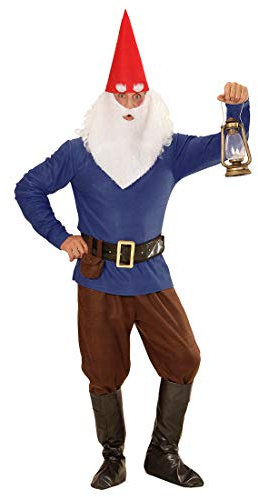 NET TOYS Originelles Herren-Kostüm Zwerg - Blau L (52) - Extravagante Männer-Verkleidung Kobold Faschingskostüm - Ideal für Fasching & Karneval
