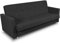 SuedineSchlafsofa Bettsofa Dave - Sofa mit Schlaffunktion und Bettkasten, Bett, Farbauswahl, Schlafcouch, Couch vom Hersteller, klick-Klack (Schwarz (Suedine 24))