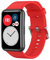 Wownadu Bracelets Compatible pour Huawei Watch Fit/Watch Fit New/Watch Fit Elegant/Watch Fit SE, Bracelet Rechange Femme Homme Remplacement Silicone Bands Rouge,(Pas de Tracker)