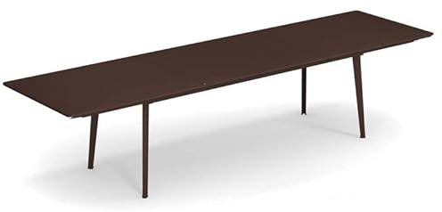 Froschkönig24 Emu Plus4 Ausziehtisch Esstisch Gartentisch 220-330x90x76 cm groß Dunkelbraun