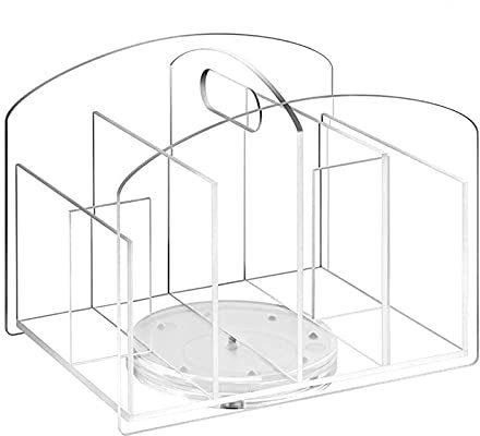 Bexdug Acryl-Stifteköcher,Acryl Rotierender Stifthalter,Bleistift Aufbewahrungsbox Desktop Organizer,360 Grad drehbarbüro Organizer,Kosmetik Organizer,Multifunktions -Organisator