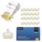 AVARTEK RJ45 Cat5/Cat5E Pass Through Connectors 50 Pack, Ethernet RJ45 Plug for Cat5 Cat5e Cat6 UTP Solid & Stranded Network Cable