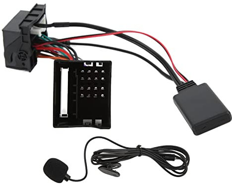 Akozon Adaptateur de Câble Audio Auxiliaire Bluetooth 5.0 12 Broches Récepteur sans Fil Bluetooth Remplacement Mains Libres du Microphone pour 207 307 407 308
