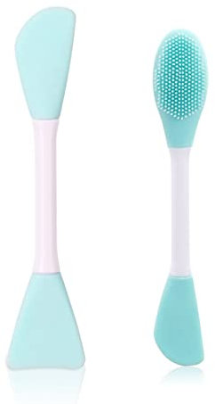 SIOPPKIK Silicone Visage Brosse Masque, Pinceau Masque Visage, Brosse Nettoyante Visage, Brosse à Masque, Pinceau Masque Double Embout, Pinceau Beauté Outil Accessoire de maquillage DIY, 2 Pièce
