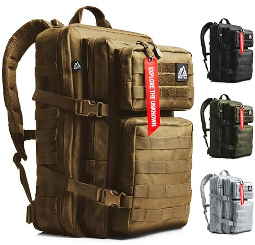 MNT10 Outdoor Rucksack 28L & 40L I Taktischer, Herren, Damen I US Cooper Rucksack I Arbeitsrucksack Herren I Army Militär, Backpack für Travel, Arbeit, Schule, Sport, Bushcraft