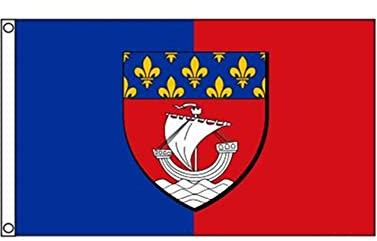 Stormflag Drapeau Paris France 90x150cm Drapeau Département de Paris 3x5ft Polyester 90g avec œillets et Double couture