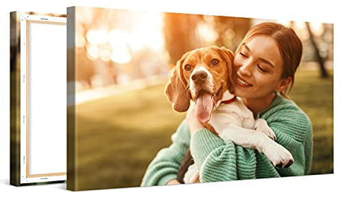 PICANOVA – Mein Foto auf Leinwand 75x50 cm – Premium Fotoleinwand – Ihr Eigenes Bild auf Leinwand als Personalisierte Wanddeko – Wandbild mit Wunschmotiv – Leinwandbild Auf 2 cm Holz–Keilrahmen