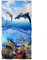 Zomer Strandtuch 70x140 cm Mikrofaser Badetuch Schnelltrocknendes Bedrucktes Handtuch mit Unterwasserschätze und Delfine Motiv