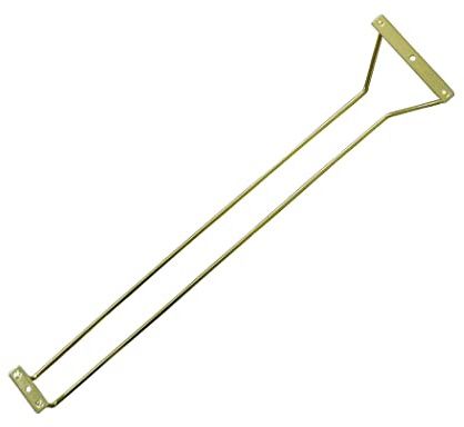 Abcsea 1 Stück Weinglashalter Regal, Weinglashalter Hängend Golden, Weinglashalter Umhängen, Weinglas-Gestell unter Kabinett, 45 cm 1 Reihe