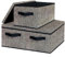 VERONLY Storage Boxes with Lids, Large Storage Baskets for Shelves, Foldable Fabric Storage Bin Collapsible Cube Organiser for Closets Home and Office, Clothes, 14.6x10.2x8.7（Black）