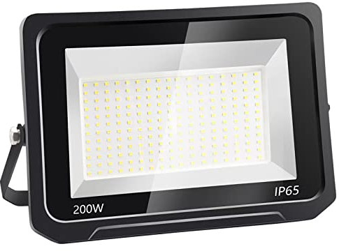 loyal 200W 20000LM LED Strahler Außen, 3000K Warmweiß LED Fluter Flutlicht, IP65 Wasserdicht LED Außenstrahler, Superhell Innen- und Außenleuchten LED für Gärten Garage Hinterhof Flur