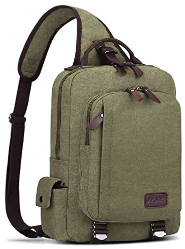 S-ZONE Sling Rucksack Herren Brusttasche 13 Inch Crossbody Umhängetasche Schultertasche Sporttasche