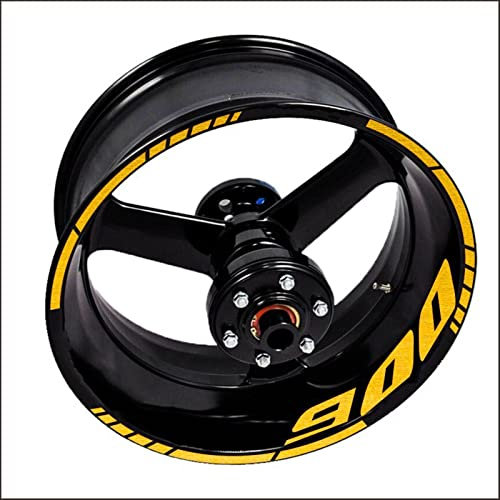 Decorazione mozzo Ruota Decalcomanie per Adesivi Ruota Moto Hornet per Honda Hornet 600 900 250 (Color : 900 Gold)