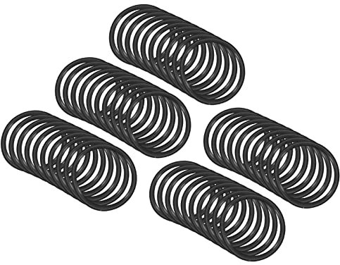 QUARKZMAN 50 Stücke Nitrilkautschuk O-Ringe Dichtung Ersatzgummi 8mm x 6mm x 1mm für Wasserhahn Klempner Reparatur Dichtung Verbindung, Schwarz