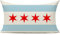 YJQGOL Kissenbezug mit Flagge von Chicago, 30 x 50 cm, abnehmbar, doppelseitig, Farbe: Flagge von Chicago