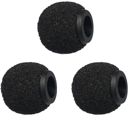 Kicada Foam Mic Covers Foam Lavelier Windscreen, Lapel Microphone Foam Cover for Sony Lavalier Microphone Windscreen Replacement Foam Windscreen, Pack of 3