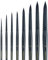 Transon 8pcs Round Watercolor Paint Brush Set Goat Hair for Watercolors,Acrylics,Inks,Gouache,Oil and Tempera Black Color