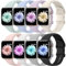 Jiamus 8 Stück Silikon Armbänder Kompatibel mit Apple Watch Armband 38mm 40mm 41mm 42mm(series 10) Damen Herren.Weiches Silikon Sport Ersatzarmband für iWatch Ultra SE Serie10 9 8 7 6 5 4 3 2 1