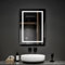 EMKE Led Bathroom Mirror with Shaver Socket - 500x700 MM Wall Mounted Bathroom Mirrors with Extra Fuse, Dimmable Switch, Demister Bathrooms Mirrors, Horizontal/Vertical
