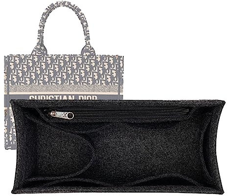Lckaey Taschen-Organizer für Damen, Taschen, Bücher, Tragetasche, kleine Größe, Organizer, dunkelgrau, mittel