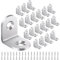 Yeepeo 20 Pcs Corner Brackets 20 × 20mm, Right Angle L Brackets 90 Degree Stainless Steel for Wood Furniture Fixation