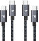 RAMPOW USB C auf USB C Kabel 100W [2Stück, 2m]