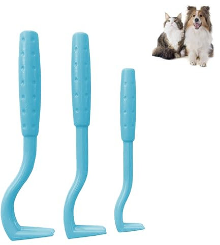 GeekerChip 3 Größen Zeckenhaken,Zeckenzange Zeckenhaken Zeckenentferner,Zeckenentfernung In Sekunden,für Hund,Katze & Pferd,Und Mensch(Blau)