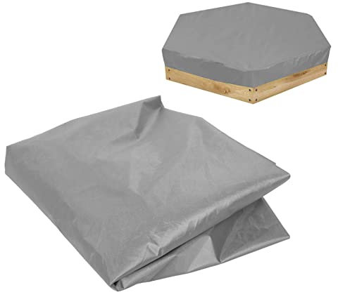 Gavigain Sandkastenabdeckung,Sandkasten Sandspielzeug Abdeckung wasserdichte Poolabdeckung mit Kordelzug für Garten (Grau)