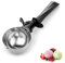 Eisportionierer Edelstahl, Eislöffel Portionierer 8,7 tbsp, Eiskugelportionierer 130 ml mit Auslöser und Komfortablem Griff Für Eiscremekugel, Backen, Melonenkugel, Eisportionierer Größe 80mm