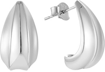 YL Half Hoop Earrings 925 Sterling Silver Hoops Huggie Earrings for Women Mum Girlfriend Wife(18MM)